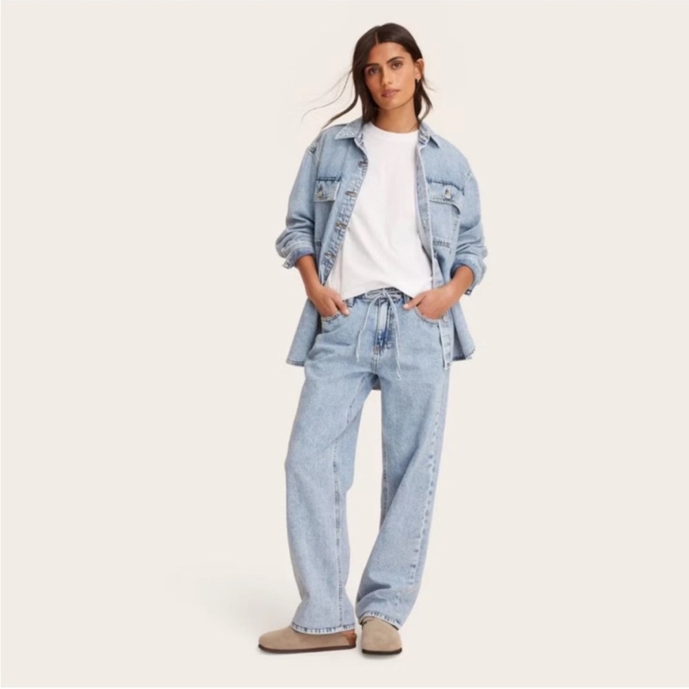 Parke by Target . Light Blue Drawstring Waist Boyfriend Jeans